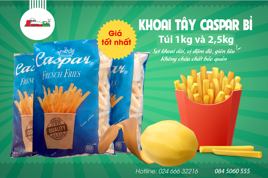 Sản phẩm khoai tây đông lạnh Caspar